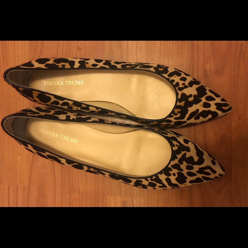 Ivanka Trump animal print flats